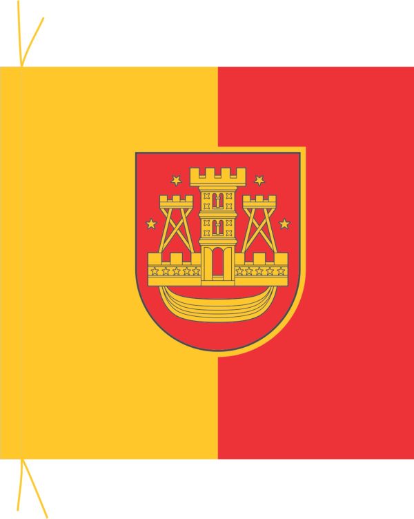 Klaipėdos veliava ant koto 140x140