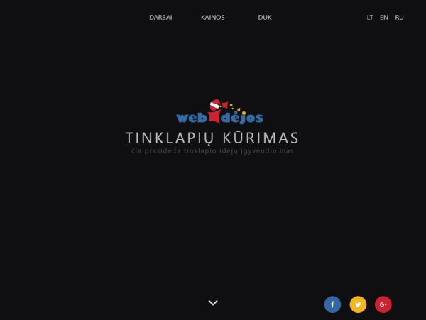 interneto svetainės sukūrimas