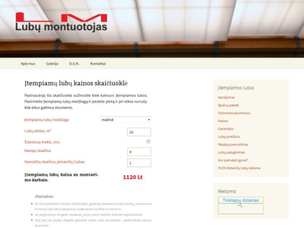 Interneto svetainė sukūrimas